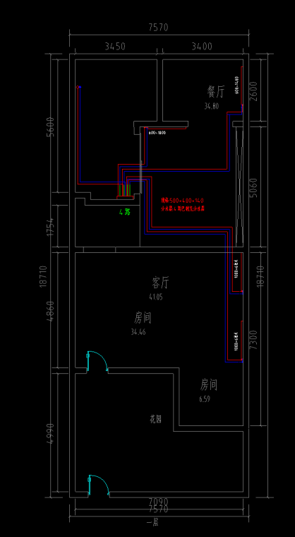 成都花园别墅旧房改造安装暖气片案例